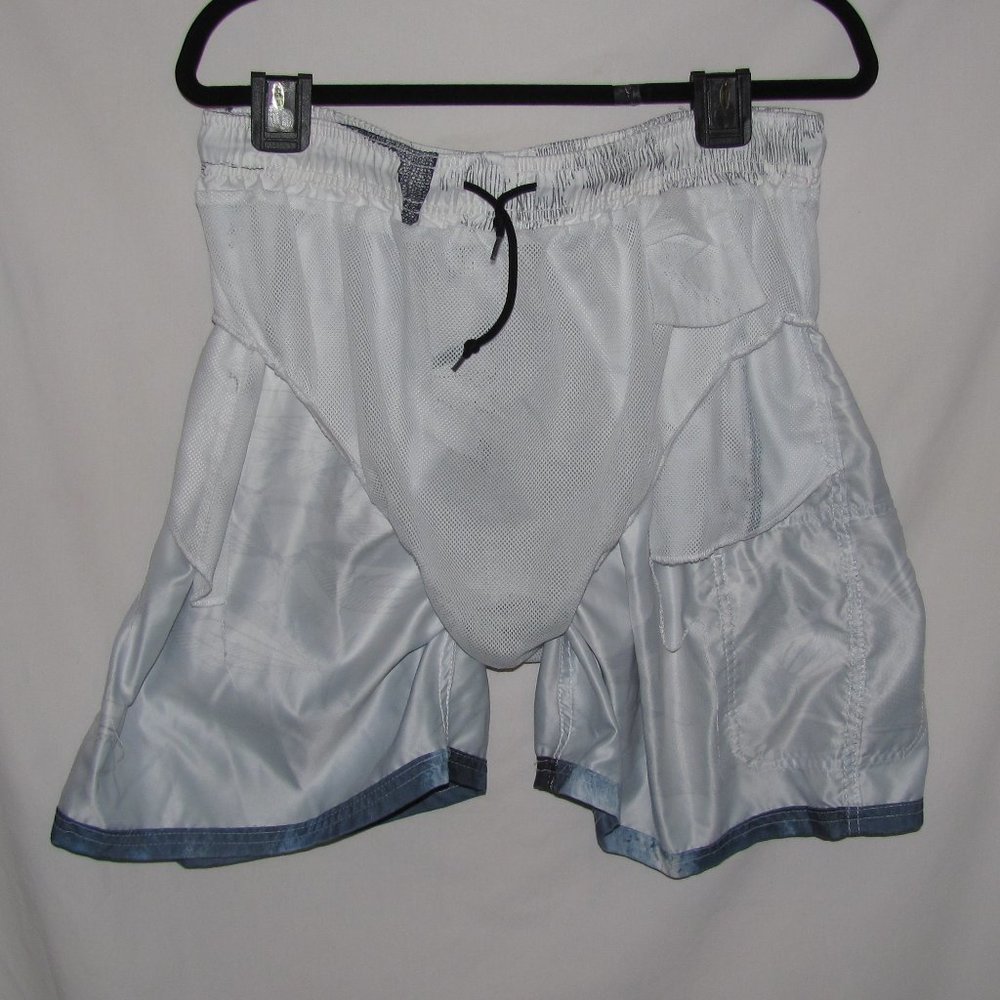 Mens Guy Harvey Blue White Fish Swordfish Lined Board Shorts Size Extra Large XL - Picture 4 of 7